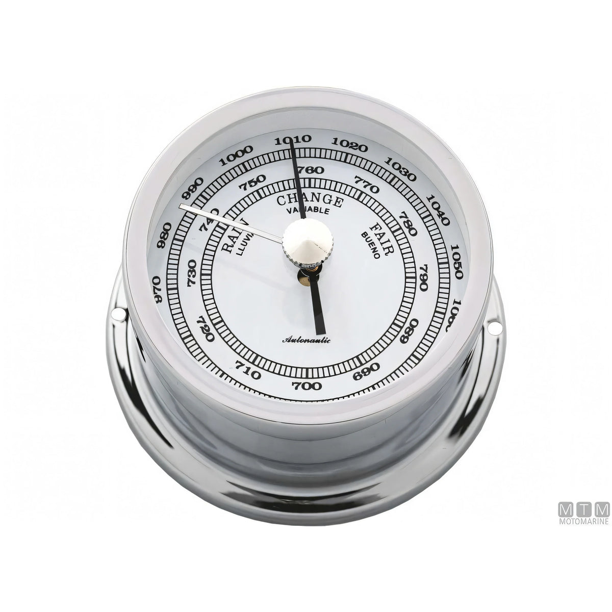 Strumento nautico Autonautic Classic Chrome in ottone cromato — Barometro 72 mm