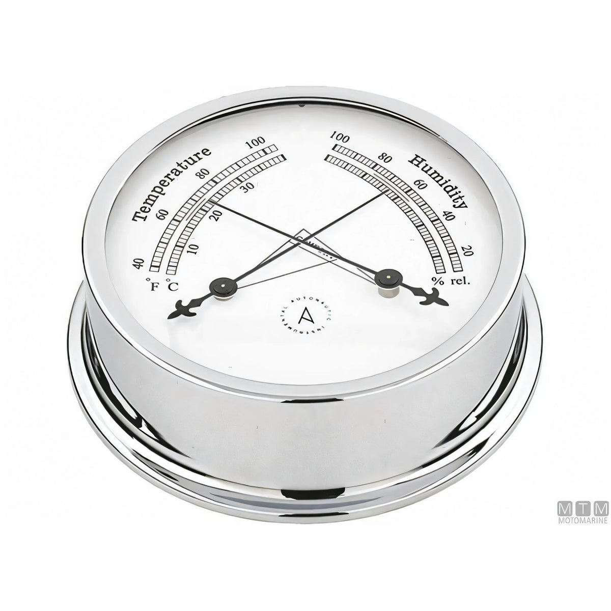 Strumento nautico Autonautic Classic Chrome in ottone cromato — Barometro 72 mm