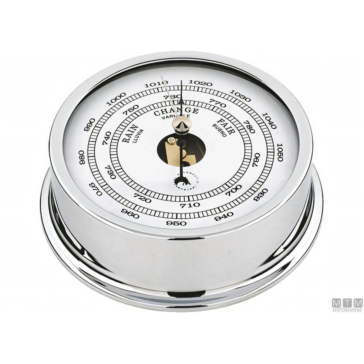 Strumento nautico Autonautic Classic Chrome in ottone cromato — Barometro 72 mm