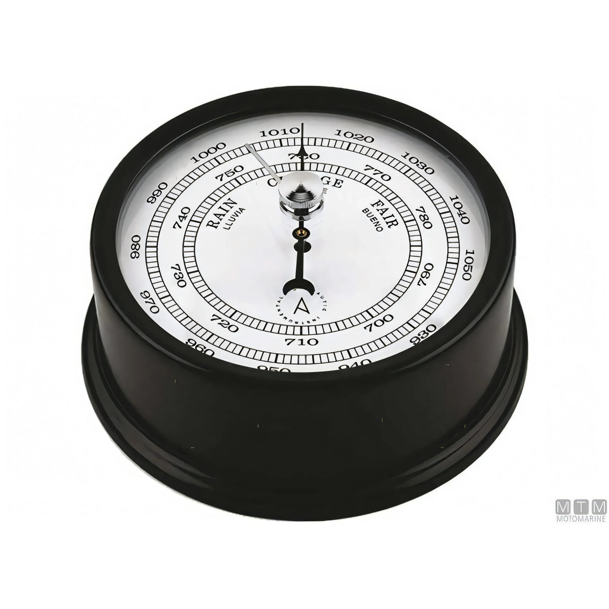 Autonautic strumento meteo Matt Black alluminio nero — Barometro Minor 72mm