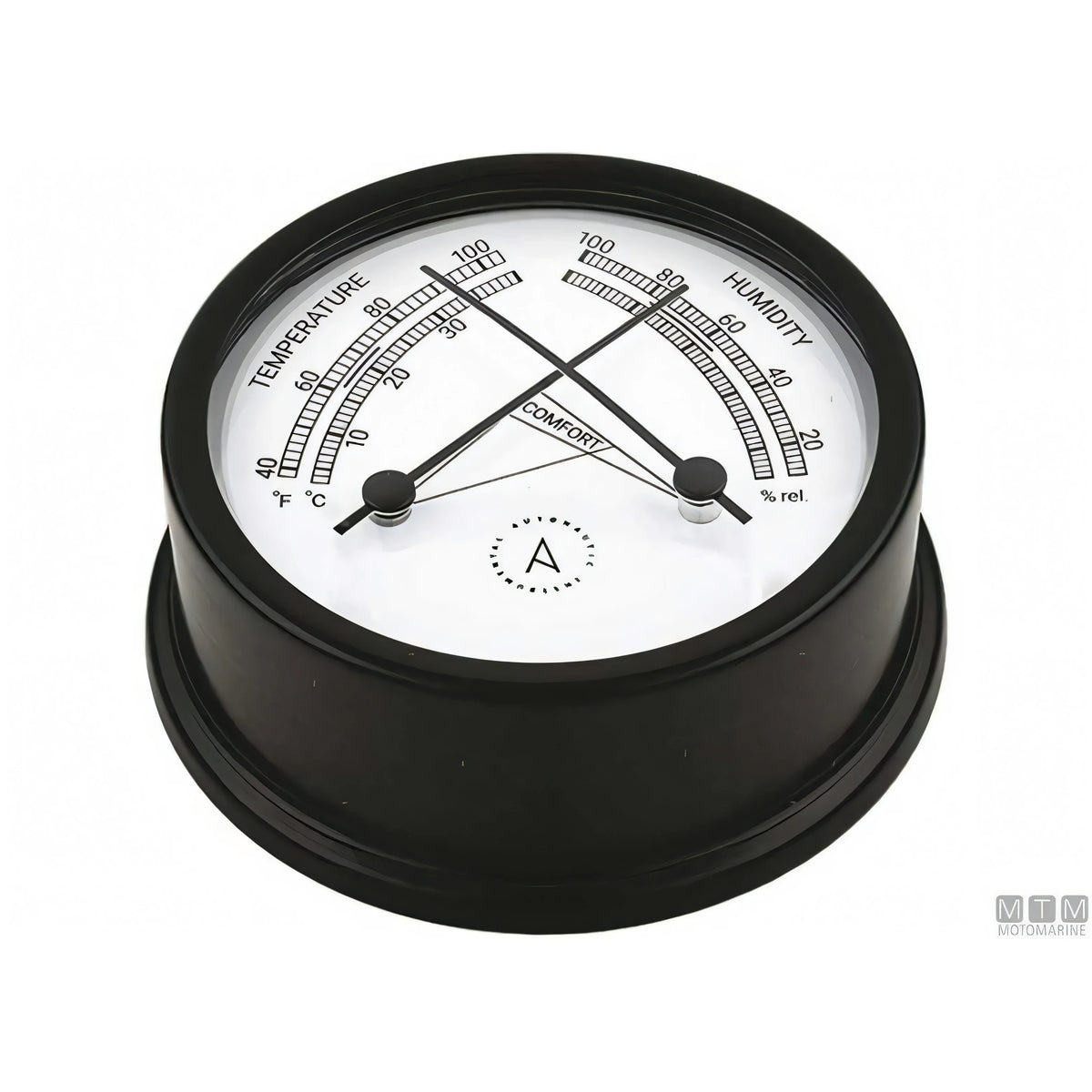 Autonautic strumento meteo Matt Black alluminio nero — Barometro Minor 72mm