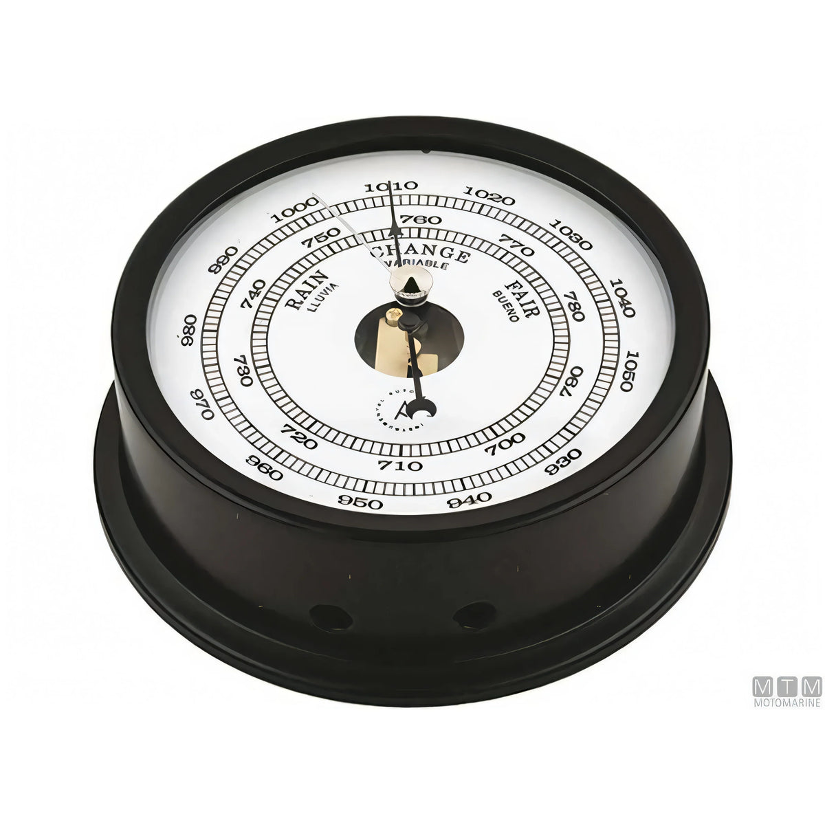 Autonautic strumento meteo Matt Black alluminio nero — Barometro Minor 72mm