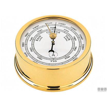 Autonautic strumento meteo nautico ottone lucido — Barometro Atlantic 95mm