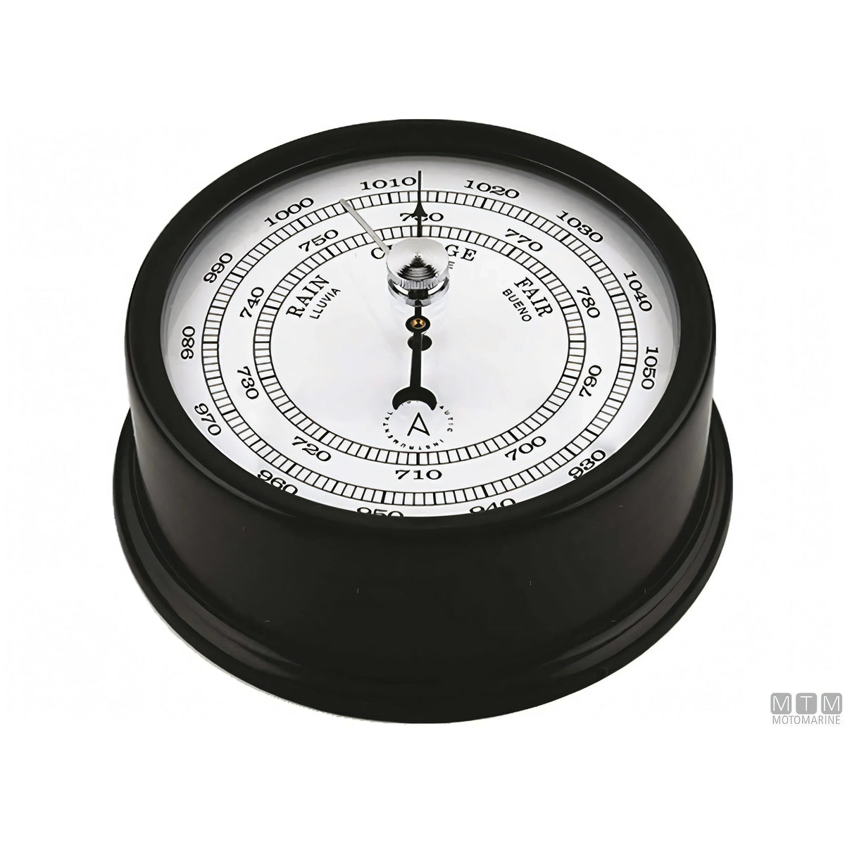 Autonautic strumento meteo Matt Black alluminio nero — Barometro Atlantic 95mm