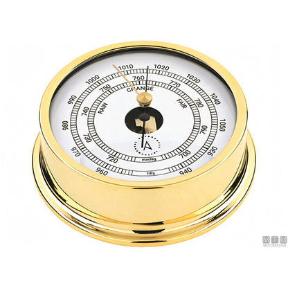 Autonautic strumento meteo nautico ottone lucido — Barometro Pacific 120mm