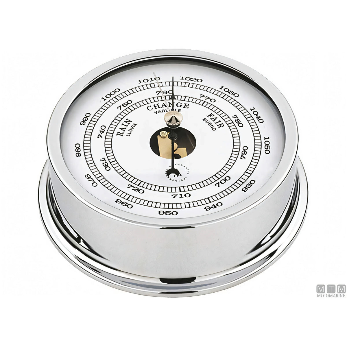 Strumento nautico Autonautic Classic Chrome in ottone cromato — Barometro 120 mm