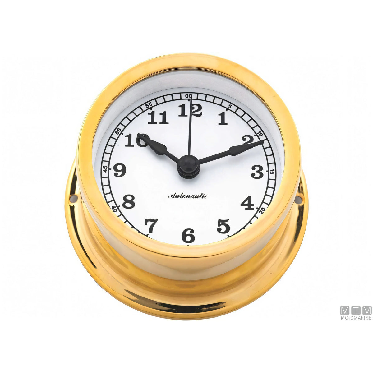 Autonautic strumento meteo nautico ottone lucido — Orologio Minor 72mm