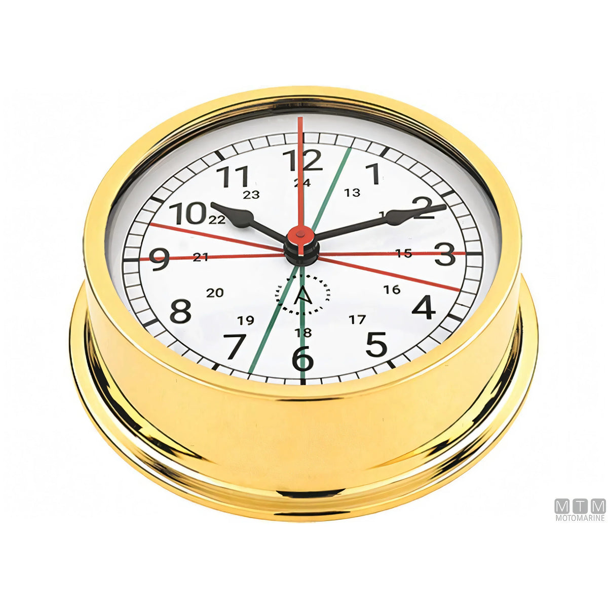 Autonautic strumento meteo nautico ottone lucido — Orologio Silenzioso Pacific 120mm