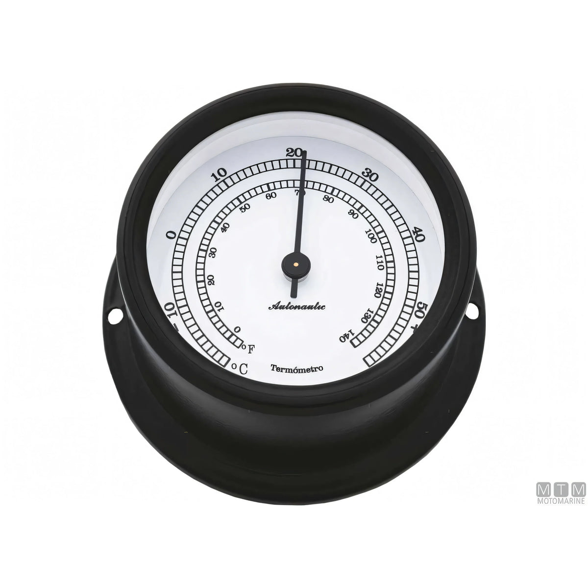 Autonautic strumento meteo Matt Black alluminio nero — Termometro Minor 72mm