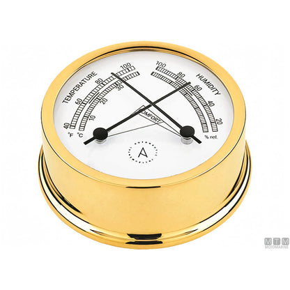 Autonautic strumento meteo nautico ottone lucido — Termo-Igrometro Atlantic 95mm