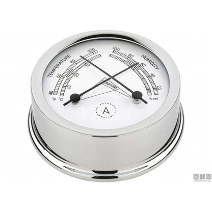 Strumento nautico Autonautic Classic Chrome in ottone cromato — Termo-Igrometro 95 mm