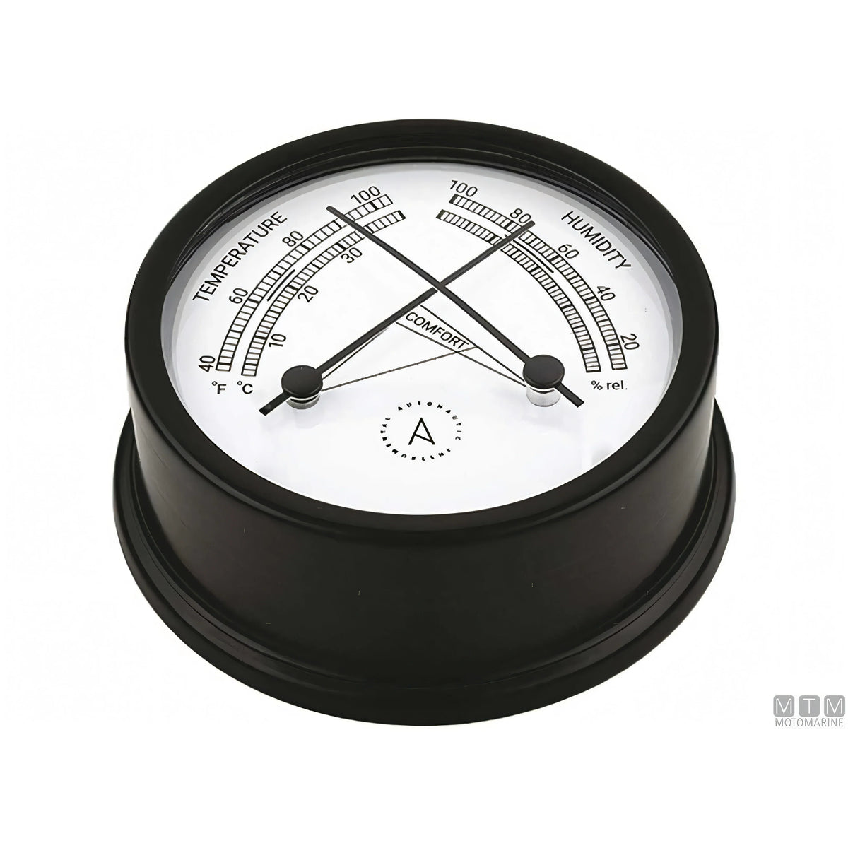 Autonautic strumento meteo Matt Black alluminio nero — Termo-Igrometro Atlantic 95mm