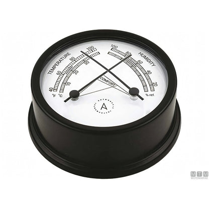 Autonautic strumento meteo Matt Black alluminio nero — Termo-Igrometro Atlantic 95mm