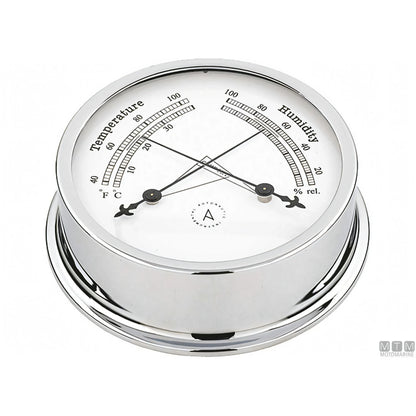 Strumento nautico Autonautic Classic Chrome in ottone cromato — Termo-Igrometro 120 mm