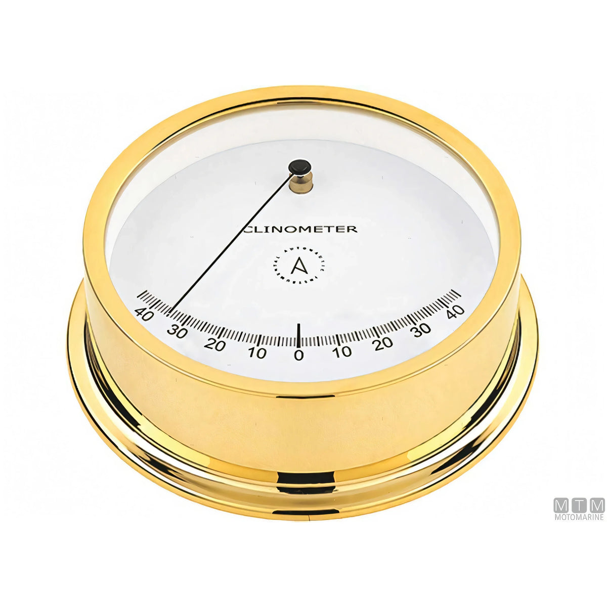 Autonautic strumento meteo nautico ottone lucido — Inclinometro Pacific 120mm