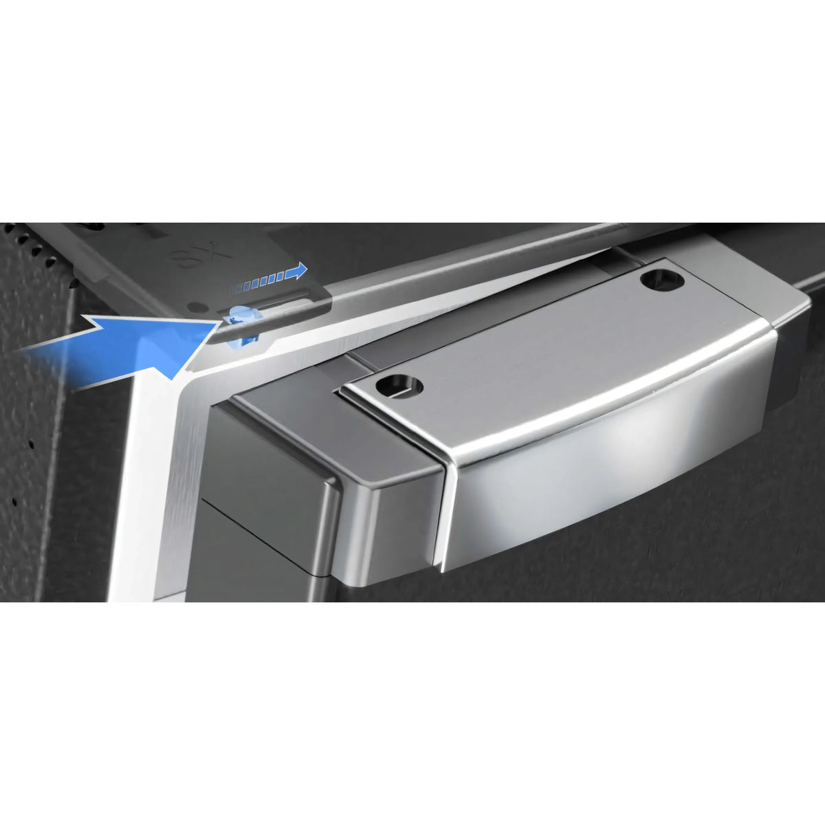 Frigorifero Vitrifrigo C60i Chromelock nero, vista laterale