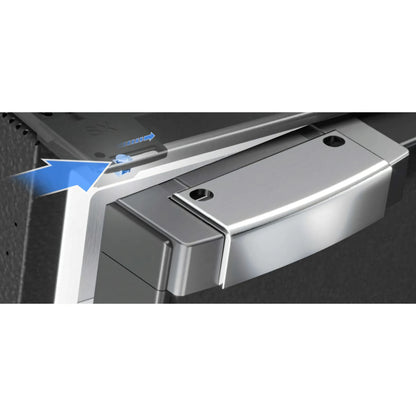Frigorifero Vitrifrigo C60i Chromelock nero, vista laterale