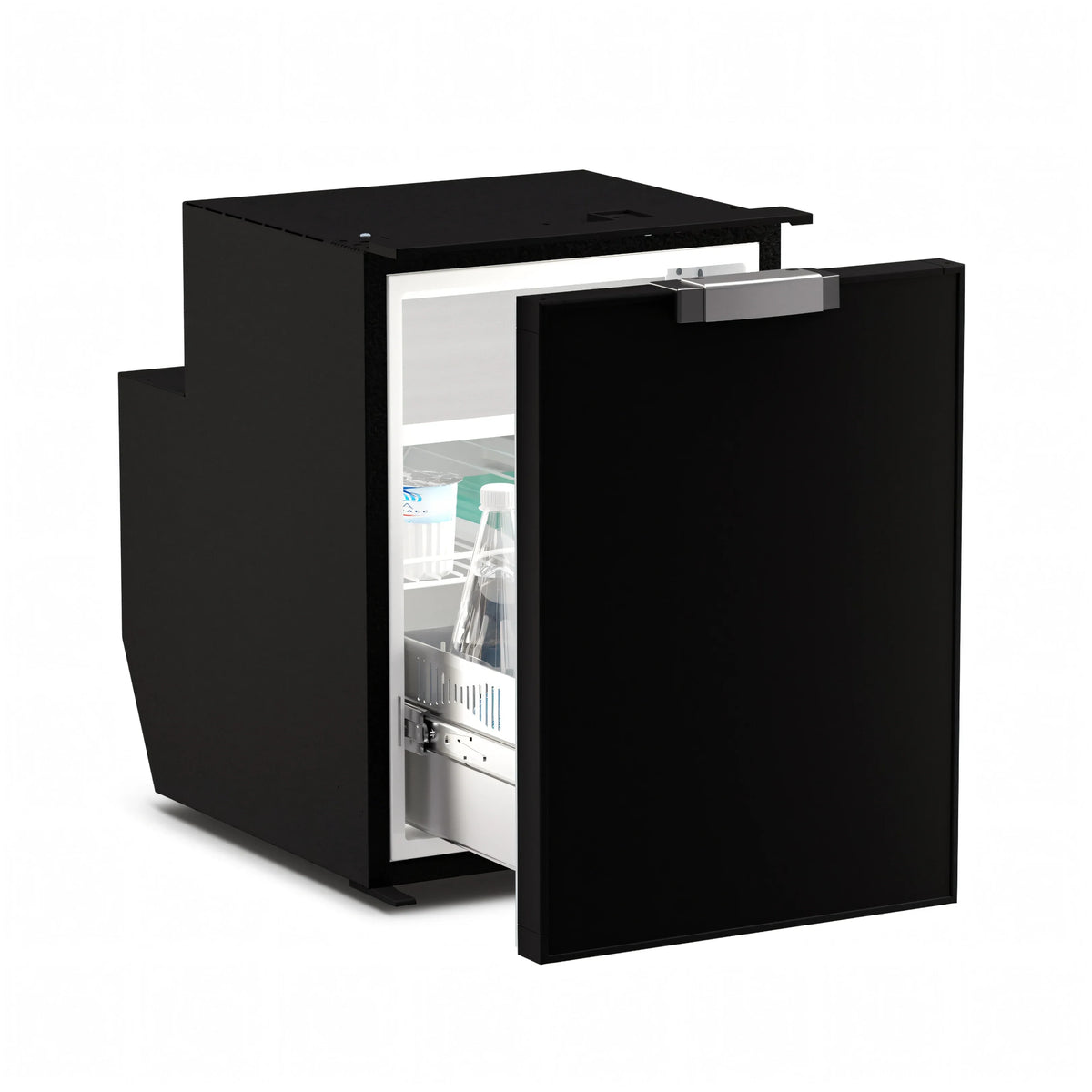 Frigorifero a cassetto Vitrifrigo C42DW Chromelock nero con maniglia cromata