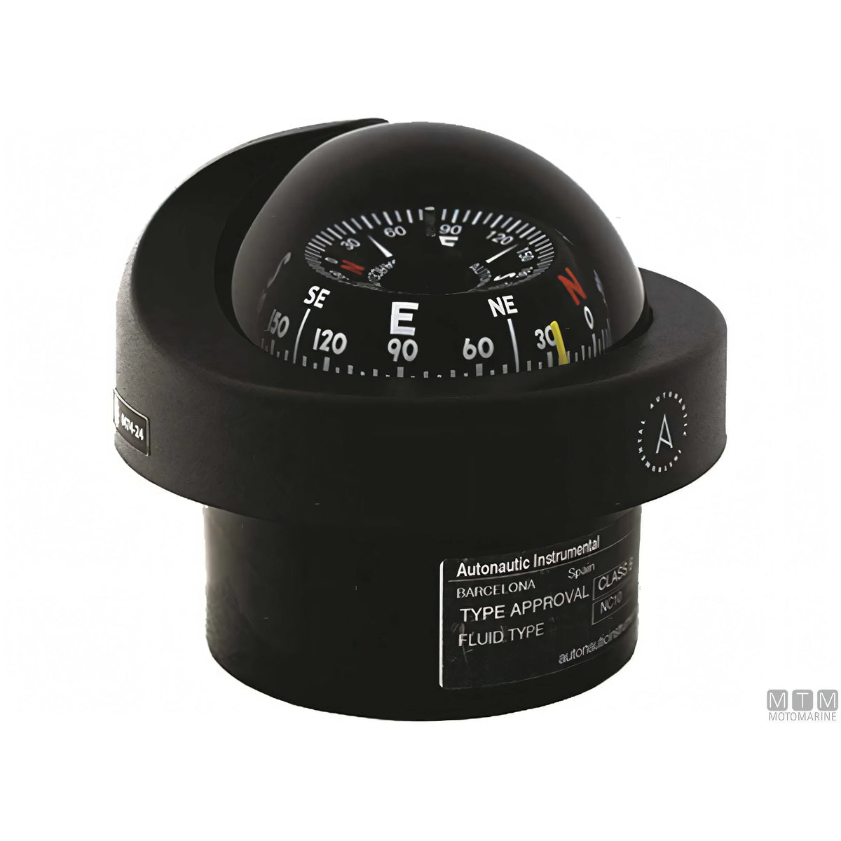 Autonautic bussola C12/110 a incasso — Nera