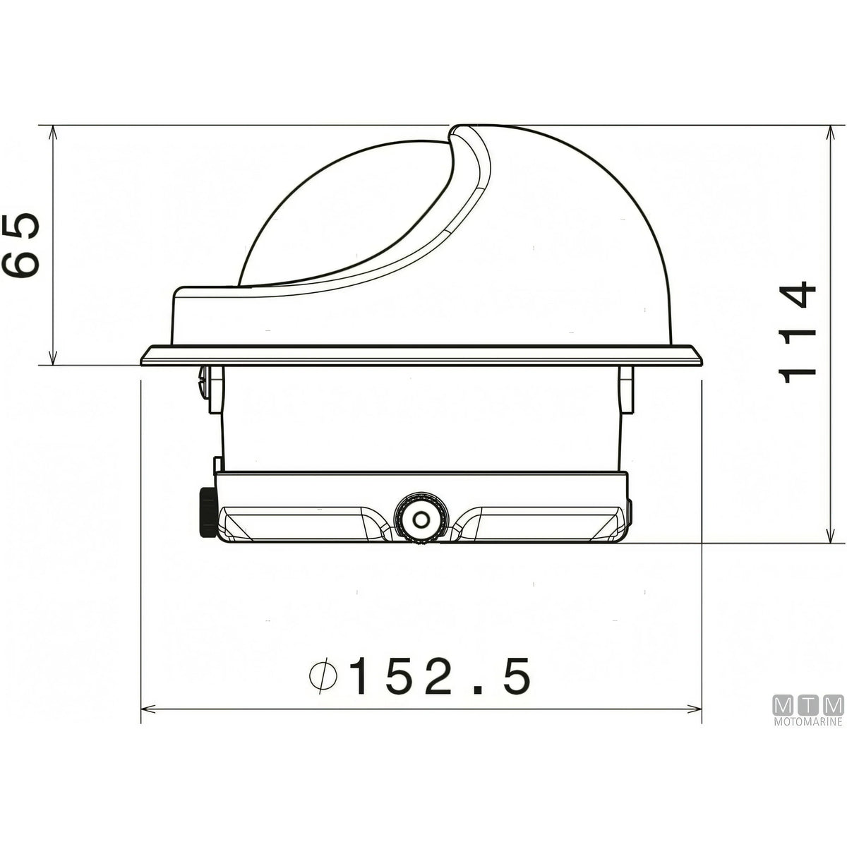 Bussola Autonautic C15/150 rosa 100mm nera — Nera