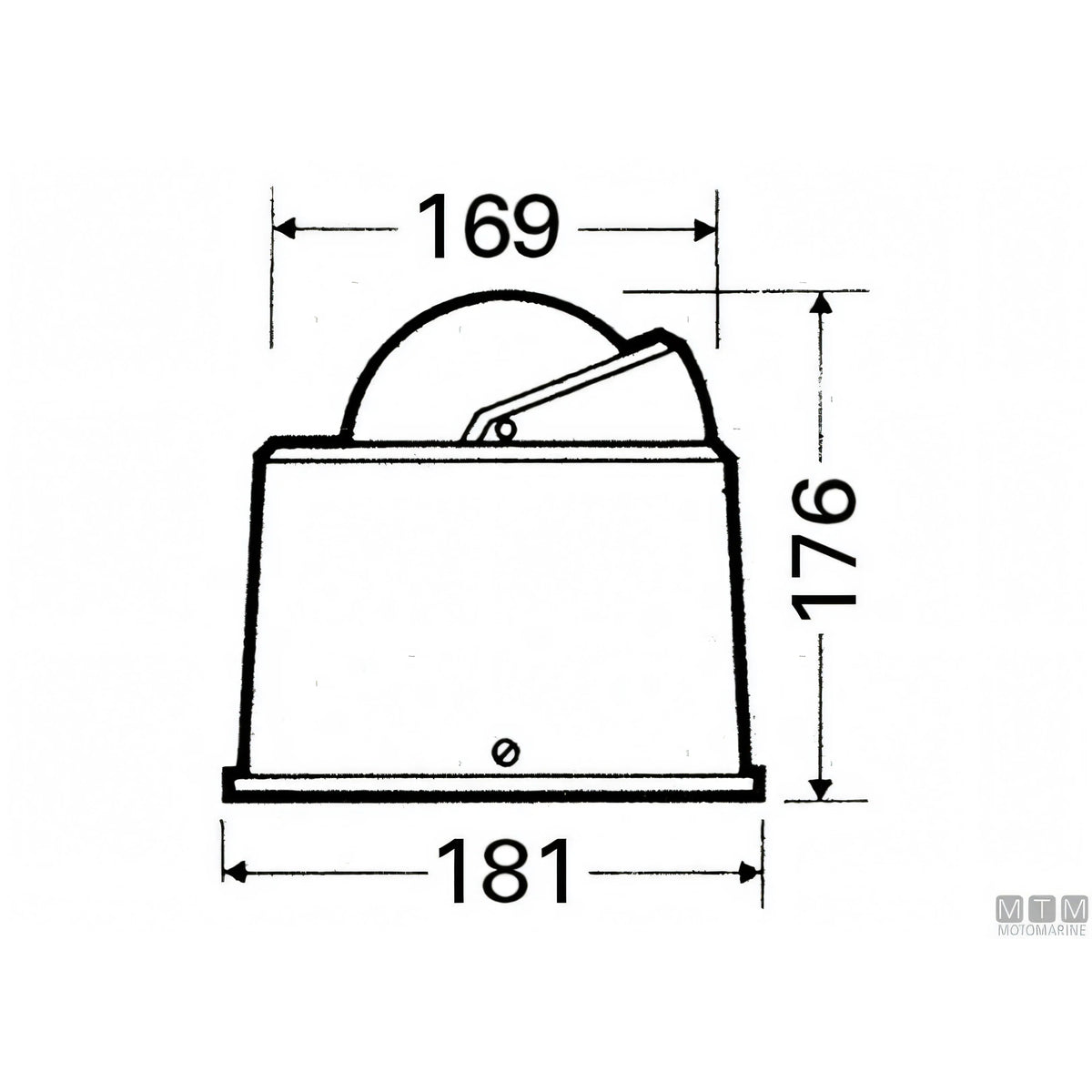Bussola nautica Riviera White Star BW4 — Nera
