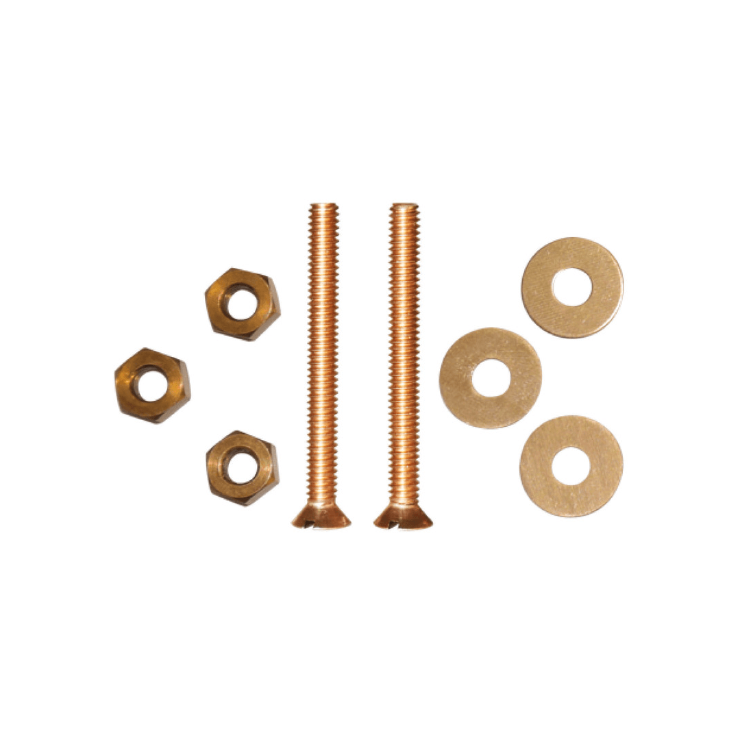 Viti, dadi e rondelle in ottone dorato per piastra di massa Groundplate Standard