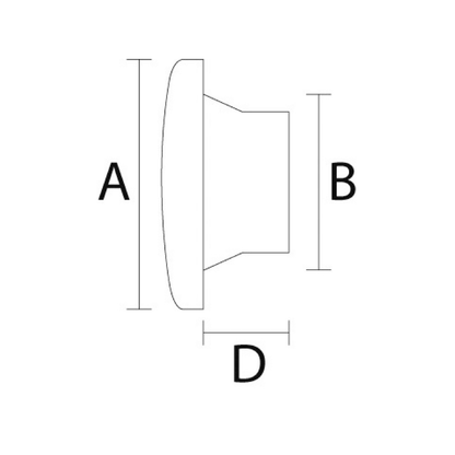 Scheda tecnica casse altoparlanti stereo Osculati 2 vie con dimensioni A, B, D