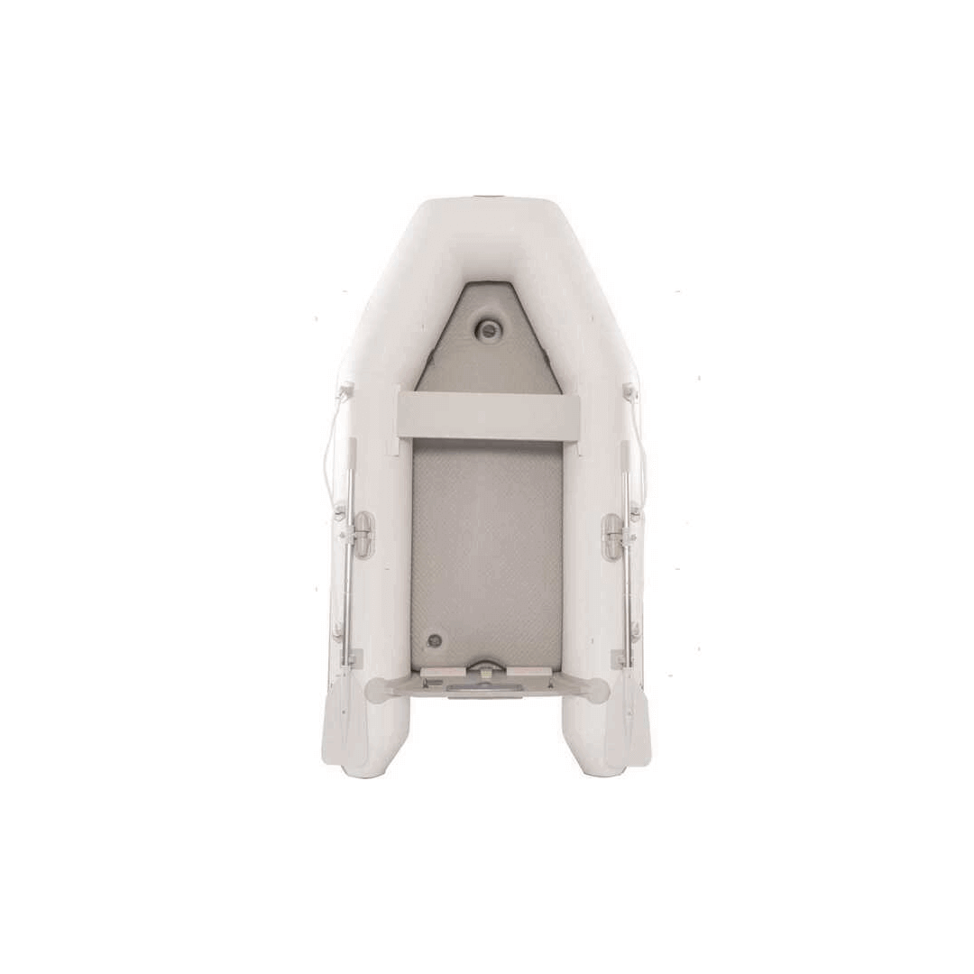 Tender gonfiabile EUROVINIL Plus DropStitch bianco vista dall'alto, chiglia gonfiabile e sedile in PVC