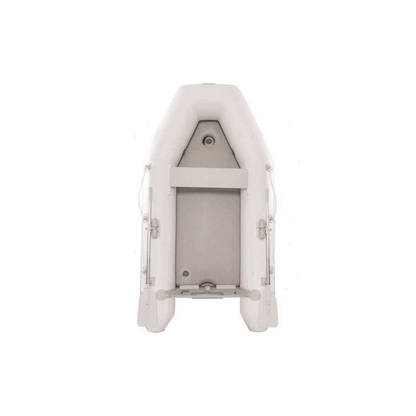 Tender gonfiabile EUROVINIL Plus DropStitch bianco vista dall'alto, chiglia gonfiabile e sedile in PVC