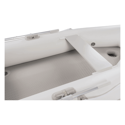 Interno tender gonfiabile EUROVINIL Plus DropStitch bianco con chiglia, pagaie alluminio e tappetino antisdrucciolo grigio