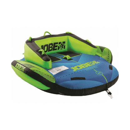 Ski Tube JOBE BINAR verde e blu, gommone trainabile gonfiabile per 2 persone con seduta rialzata