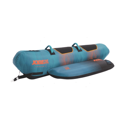 Ski tube trainabile JOBE Chaser 2 posti, colore teal con dettagli arancio, manici neri integrati