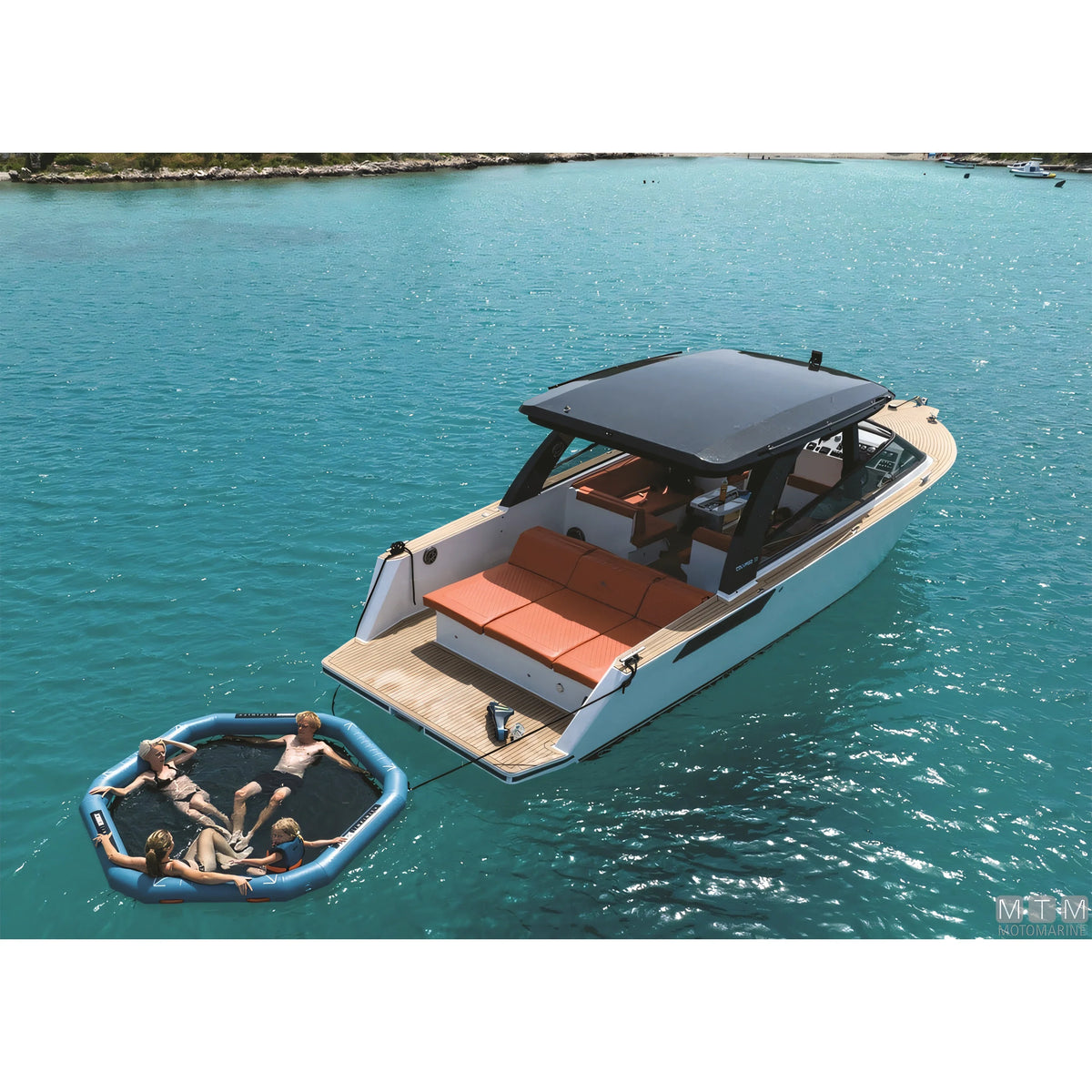 Jobe Infinity Water Hammock amaca gonfiabile con rete e d-ring in acciaio inox — 277 x 277 cm