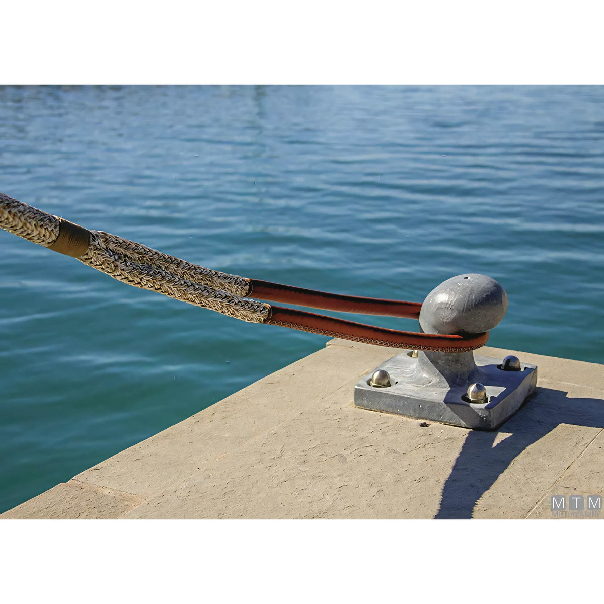 Motomarine Treccia Ormeggio Poliestere HT gassa rinforzata — Classica · Gassa cuoio marrone · 16 m