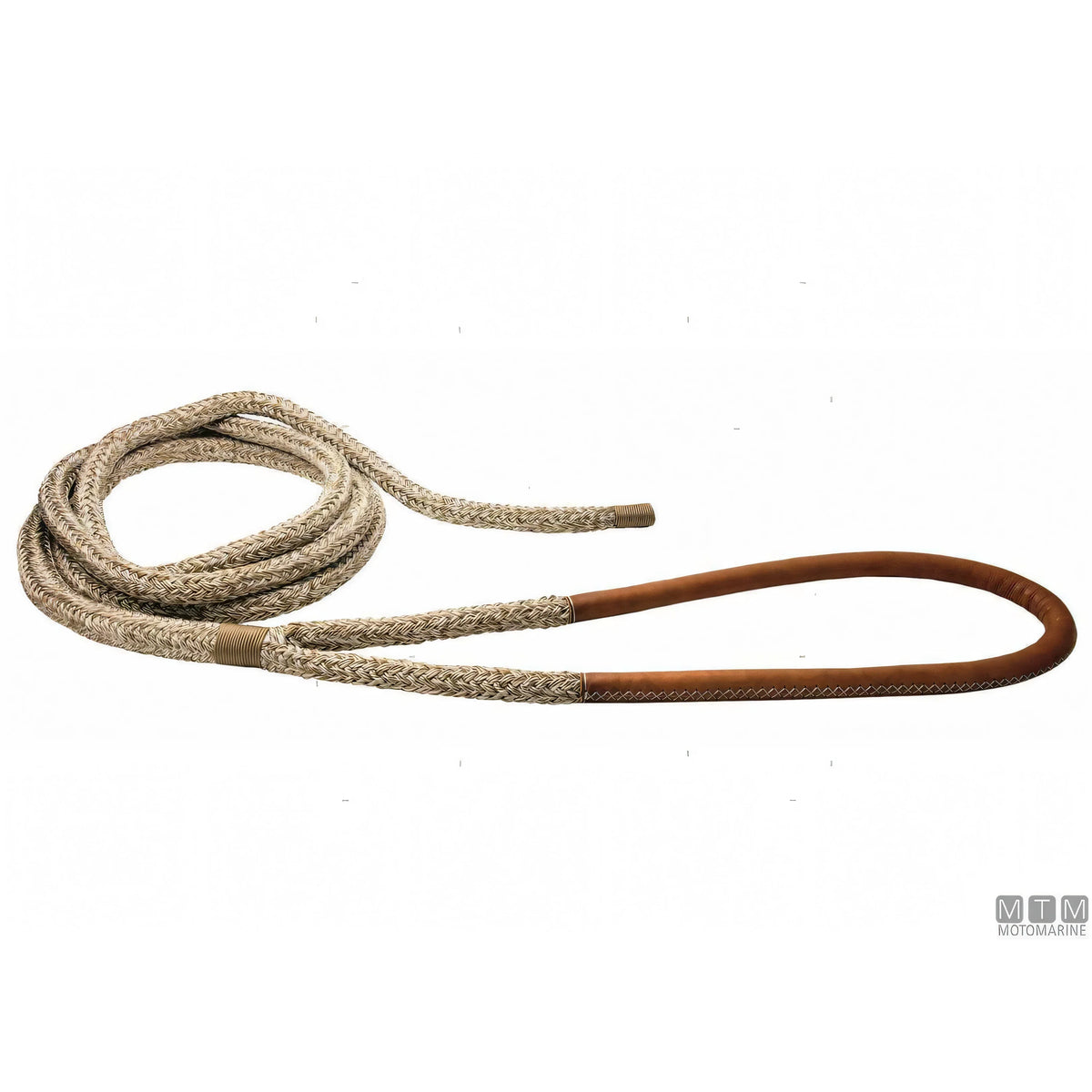 Motomarine Treccia Ormeggio Poliestere HT gassa rinforzata — Classica · Gassa cuoio marrone · 20 m