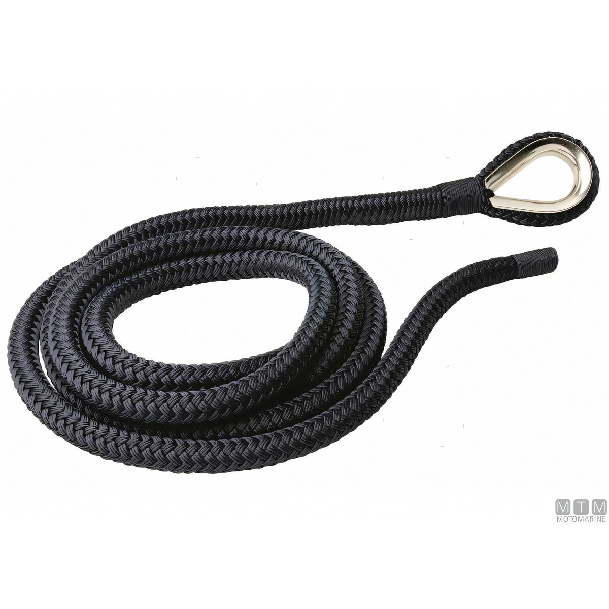 Motomarine Treccia Ormeggio Poliestere HT con Redancia Inox — Blue Navy · 16 m