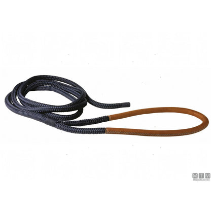 Motomarine Treccia Ormeggio Poliestere HT gassa rinforzata — Blue Navy · Gassa cuoio marrone · 16 m