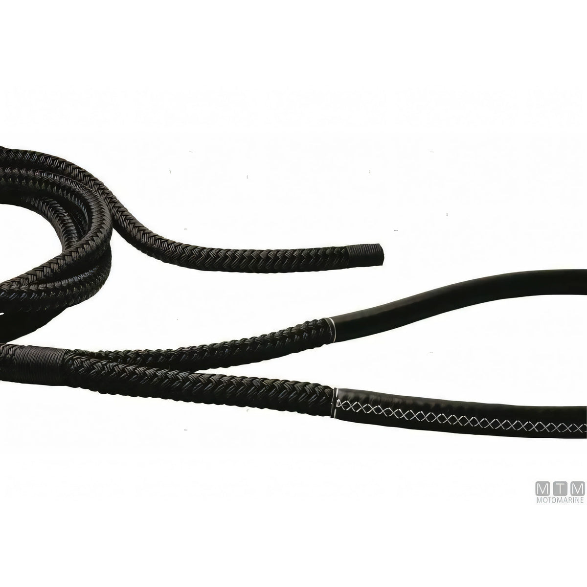 Treccia da Ormeggio Custom in Poliestere HT con Gassa Rinforzata Ø 24 mm — Nera · Gassa rinforzata · 16 m
