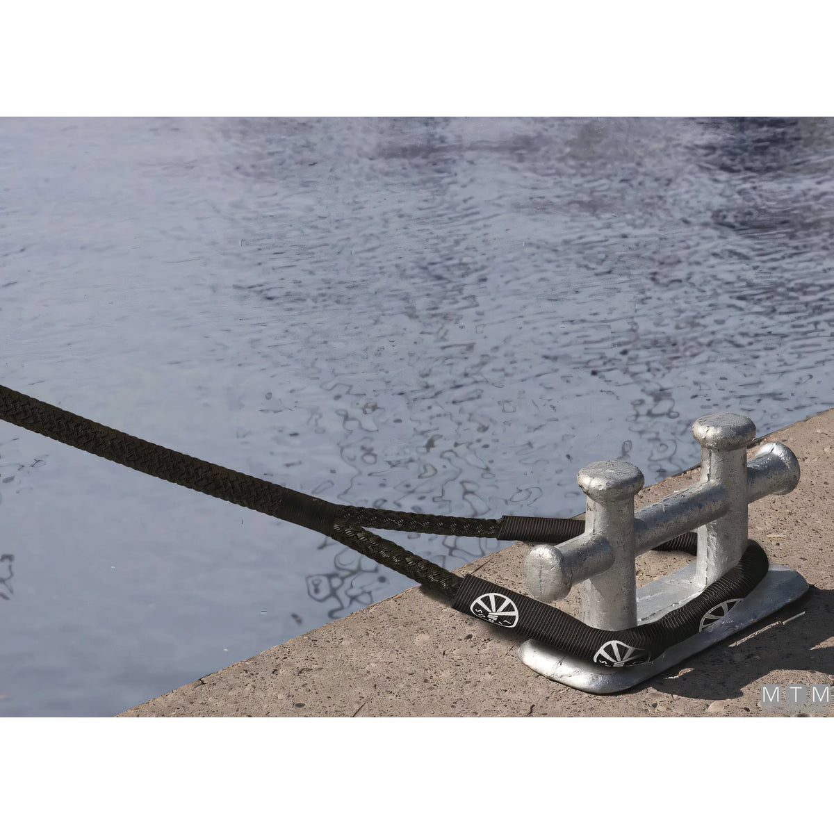 Treccia Liros Handy-Elastic Ø16 mm con Gassa 40 cm — Nera Ø10mm 6m