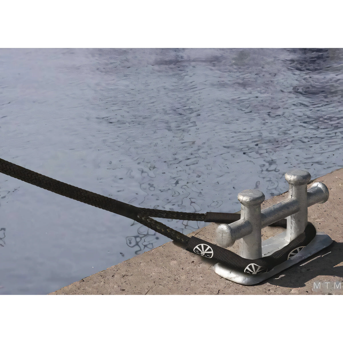 Treccia Liros Handy-Elastic Ø16 mm con Gassa 40 cm — Nera Ø10mm 6m