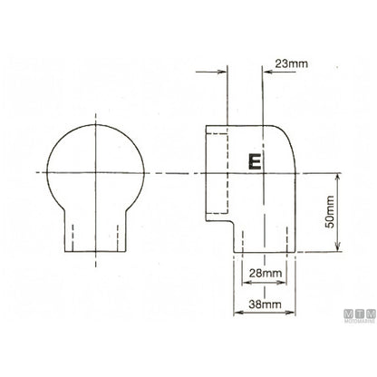 Bowman refrigerante olio DC in lega di Nichel — Manicotto a gomito Ø 28 mm