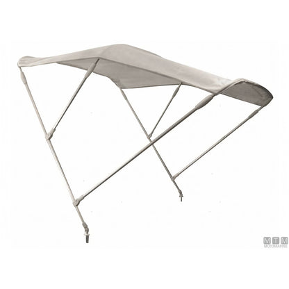Motomarine capottina tendalino 3 archi inox bianca — 185 cm