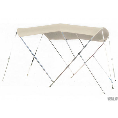 Tessilmare capottina 3 archi acciaio inox bianca — W 170 cm