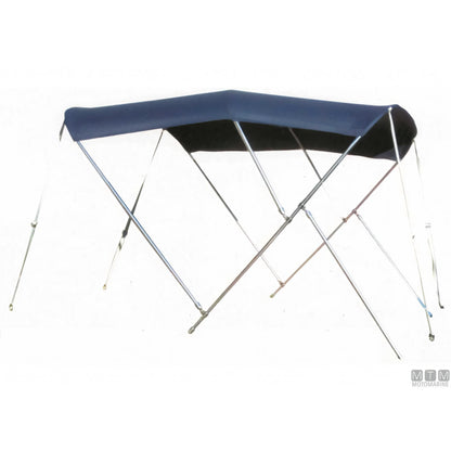 Tessilmare capottina tendalino 3 archi acciaio inox blu — W 170 cm