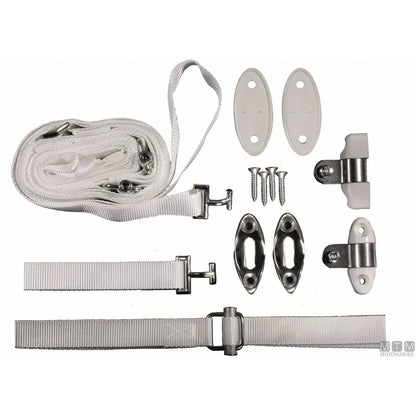 Tessilmare capottina tendalino 3 archi acciaio inox blu — W 170 cm