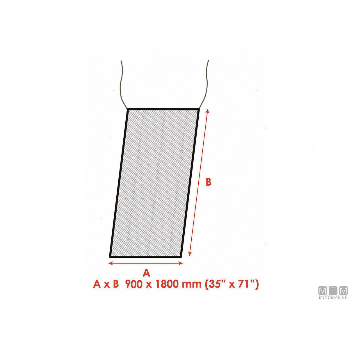 Motomarine zanzariera boccaporto Water Line — 90 x 180 cm