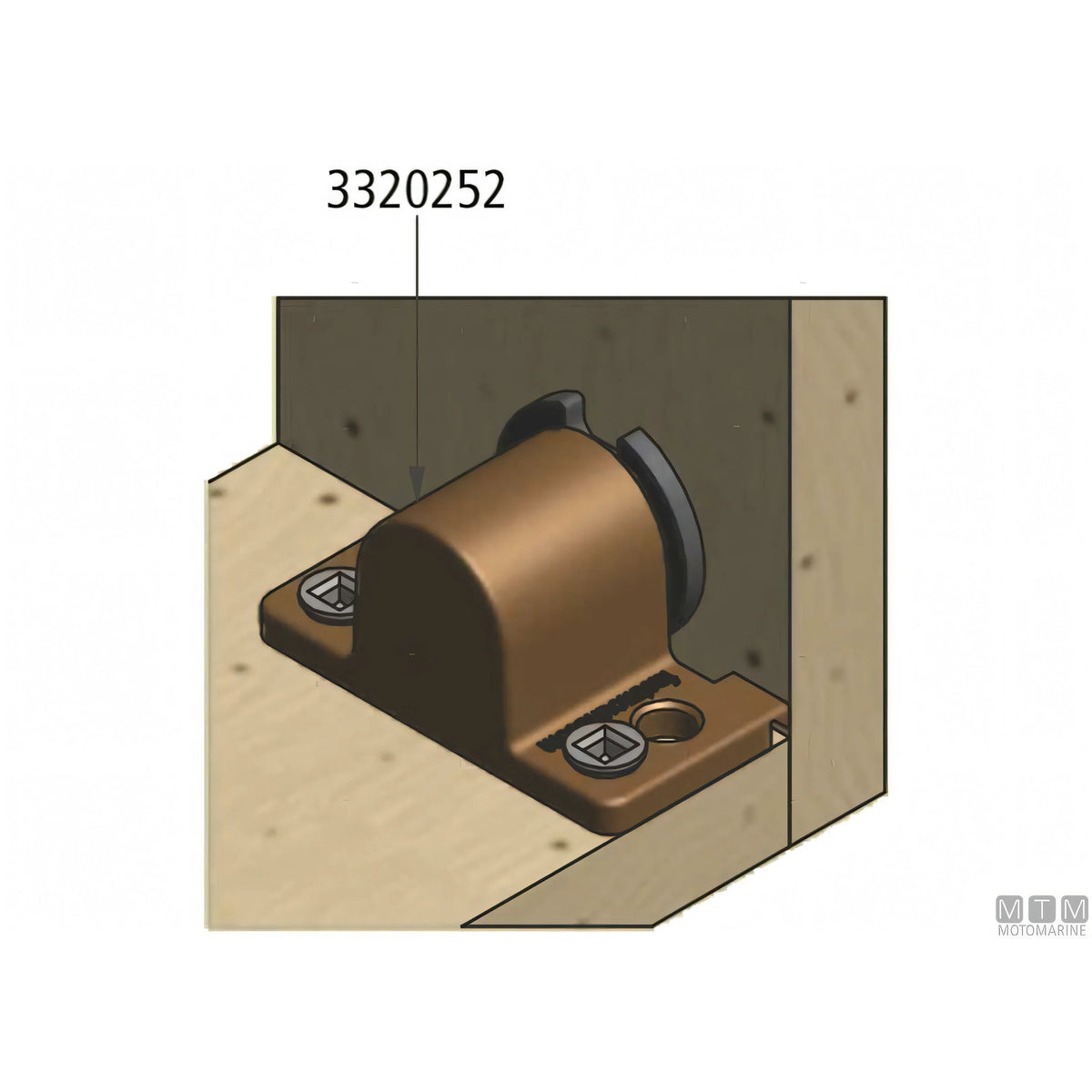 Fastmount componente sistema fissaggio pannelli STD — Femmina montaggio laterale