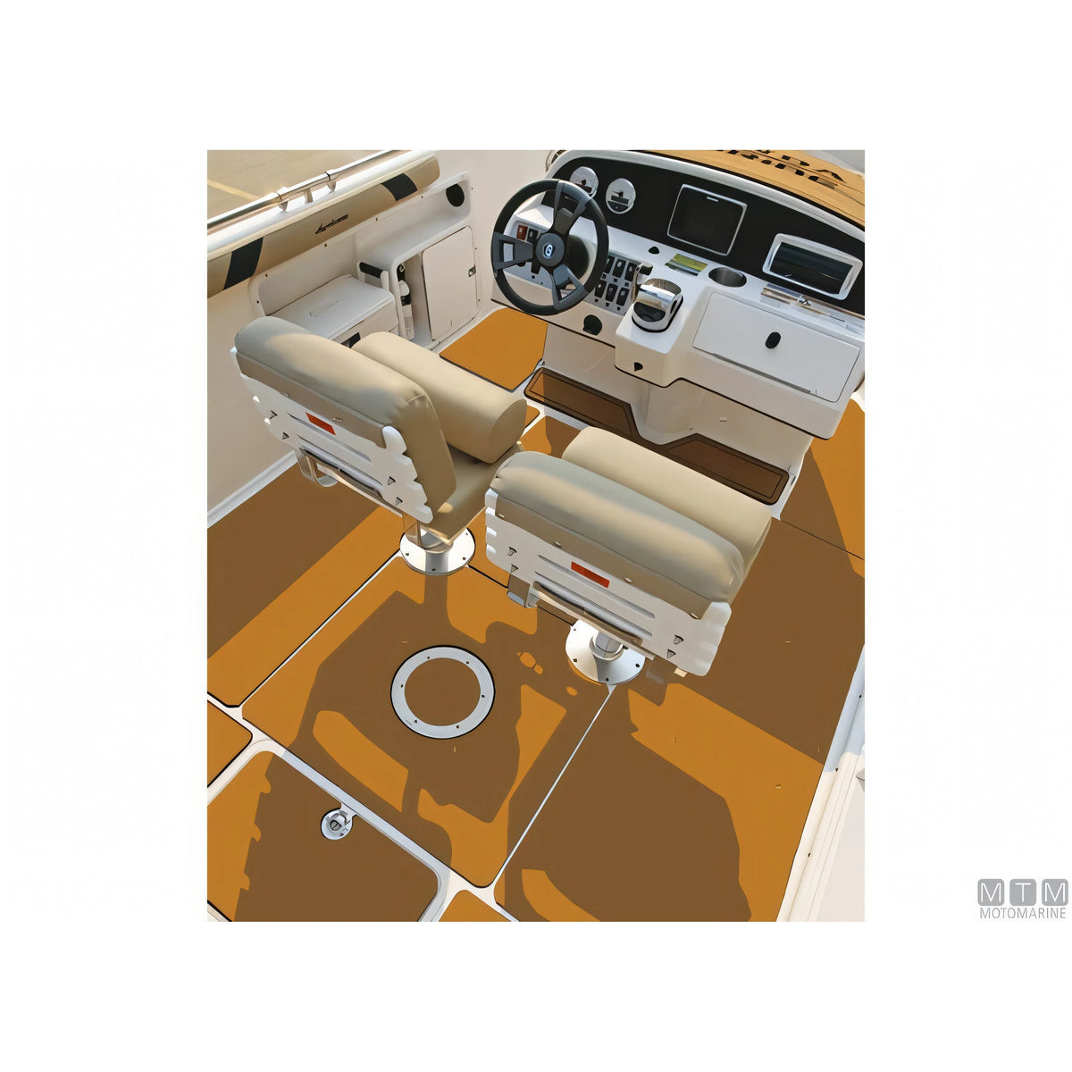 Motomarine rivestimento EVA Deck per pavimentazione nautica — Fresato Teak - Senza adesivo