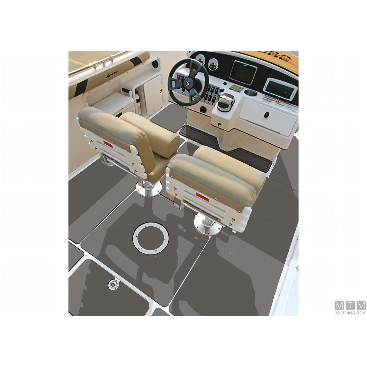 Motomarine rivestimento EVA Deck per pavimentazione nautica — Liscio Grigio - Senza adesivo