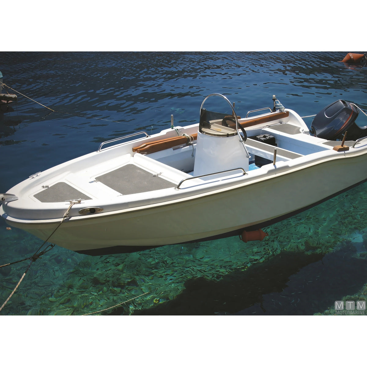 Motomarine rivestimento EVA Deck per pavimentazione nautica — Liscio Grigio - Adesivo 3M